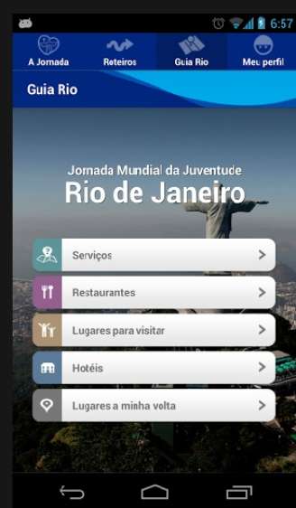 Jornada Mundial da Juventude lançou um aplicativo com informações sobre o evento e a cidade do Rio 