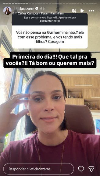 Grávida do 7º filho, Leticia Cazarré reage a crítica envolvendo a filha com cardiopatia congênita - Reprodução/Instagram