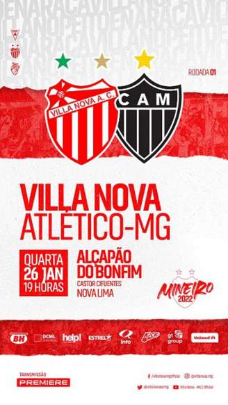 Villa e Galo estreiam no Estadual no dia 26 de janeiro, no Alçapão do Bonfim, em Nova Lima-(Divulgação/Villa Nova)