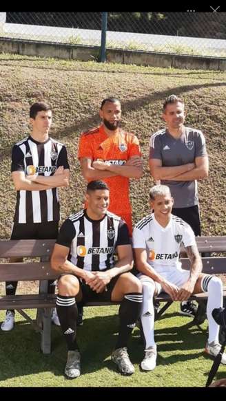 Jogadores com novo uniforme da Adidas do Atlético-MG - Reprodução