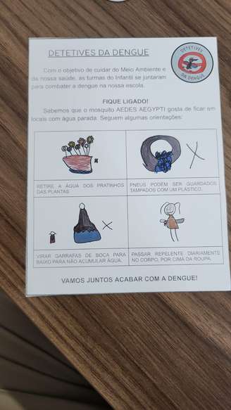 Atividade de conscientização da escola (ESTA). Foto/Divulgação