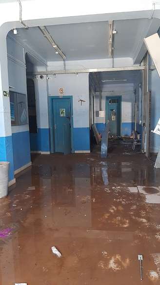 Escola alagada no Rio Grande do Sul após as enchentes no Estado, EEEM Guararapes, no município de Arroio do Meio