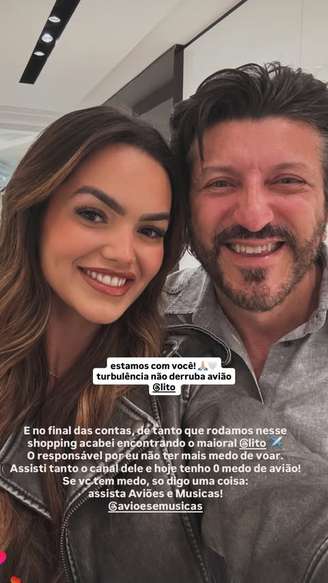 Story publicado pela influenciadora Suzanna Freitas ao lado de Lito Sousa