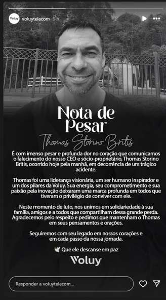 Empresário morreu ao se chocar com outra pessoa durante um salto de paraquedas.