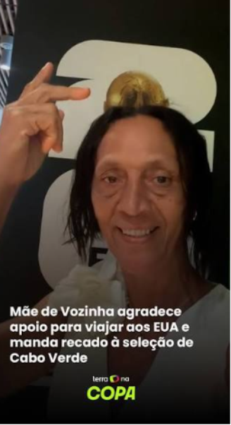 Mãe goleiro vozinha assiste jogo do pai na Copa