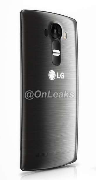 <p>O celular parece uma mistura do LG G3 com LG G Flex 2, com uma leve curva em sua tela</p>