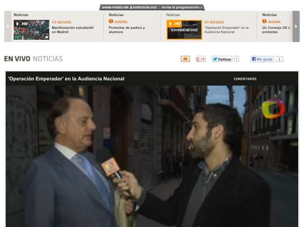 Pedro Águeda entrevista para Terra, en directo, al abogado de Gao Ping Foto: Terra